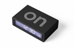 FLIP DIGITAL ALARM CLOCK BLACK