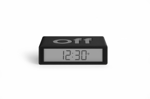 FLIP DIGITAL ALARM CLOCK BLACK