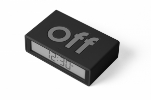 FLIP DIGITAL ALARM CLOCK BLACK