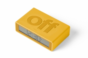 FLIP DIGITAL ALARM CLOCK YELLOW