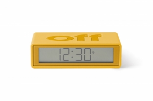 FLIP DIGITAL ALARM CLOCK YELLOW
