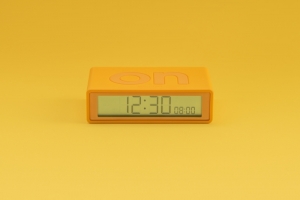FLIP DIGITAL ALARM CLOCK YELLOW