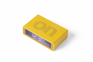 FLIP DIGITAL ALARM CLOCK YELLOW
