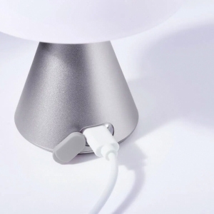 MINA OPLAADBAAR LEDLAMP MEDIUM ALU POLI