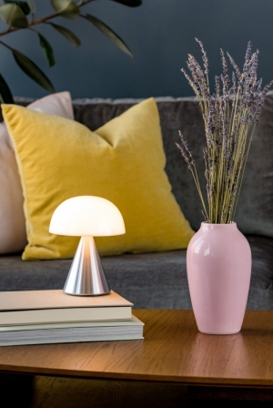 MINA OPLAADBAAR LEDLAMP LARGE ALU POLI