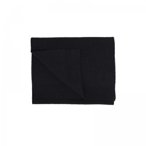 MERINO WOOL SCARF DEEP BLACK