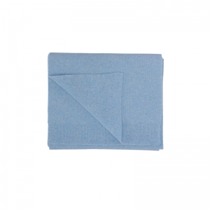 MERINO WOOL SCARF STONE BLUE