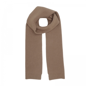 MERINO WOOL SCARF WARM TAUPE