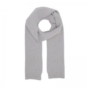 MERINO WOOL SCARF HEATHER GREY