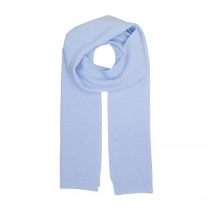 MERINO WOOL SCARF POLAR BLUE