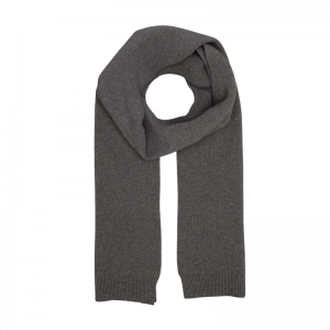 MERINO WOOL SCARF LAVA GREY