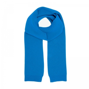 MERINO WOOL SCARF PACIFIC BLUE