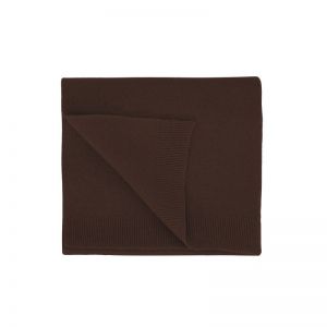 MERINO WOOL SCARF COFFEE BROWN