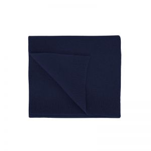 MERINO WOOL SCARF MARINE BLUE