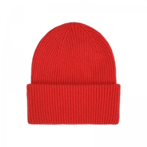 MERINO WOOL HAT SCARLET RED