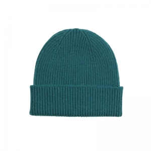 MERINO WOOL BEANIE OCEAN GREEN
