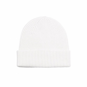 MERINO WOOL BEANIE OPTICAL WHITE