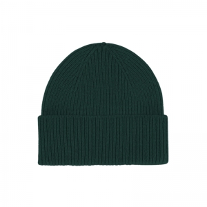 MERINO WOOL BEANIE EMERALD GREEN