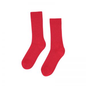 MERINO WOOL SOCKS RED TANGERINE