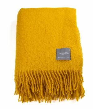 MOHAIR PLAID MUSTARD