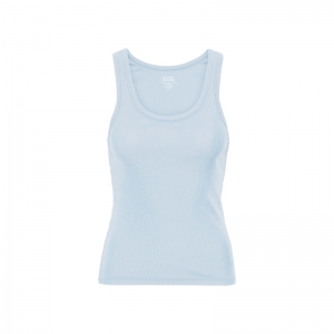 ORGANIC RIB TANK TOP POLAR BLUE
