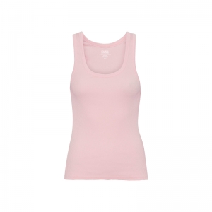 ORGANIC RIB TANK TOP FADED PINK