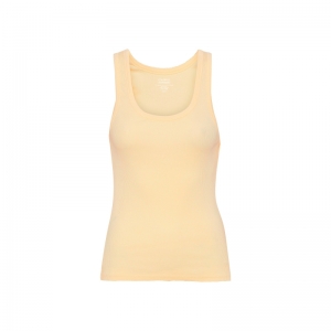 ORGANIC RIB TANK TOP SOFT YELLOW