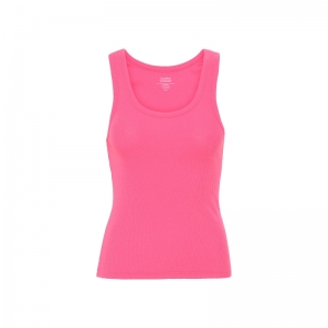 ORGANIC RIB TANK TOP BUBBLEGUM PINK