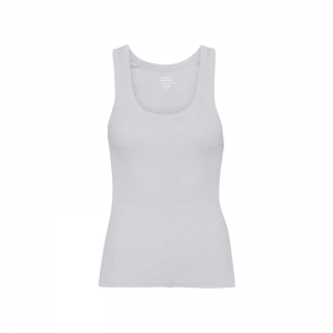 ORGANIC RIB TANK TOP SNOW MELANGE