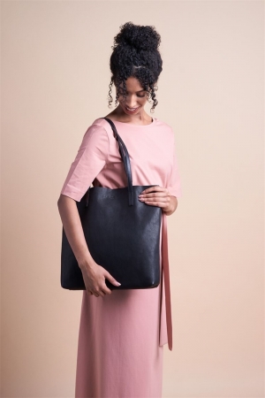 GEORGIA - SOFT GRAIN LEATHER BLACK