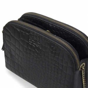 EMILY - CROCO CLASSIC LEATHER BLACK/CROCO