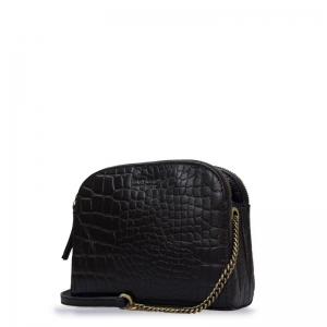 EMILY - CROCO CLASSIC LEATHER BLACK/CROCO