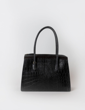 KATE - CLASSIC CROCO LEATHER BLACK