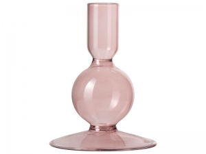 DINERKAARSHOUDER GLAS Ø9x11cm ROZE
