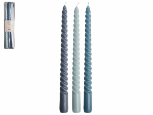 3 PACK SWIRL 25 cm BLAUW