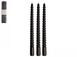 3 PACK SWIRL 25 cm ZWART