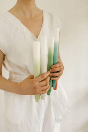 GRADIENT KAARSEN - SET VAN 3 MOONSTONE