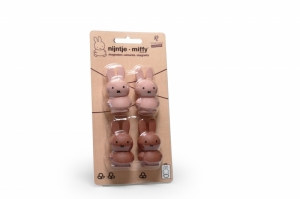 NIJNTJE  - SET 4 STUKS POWDER ROOS/TER