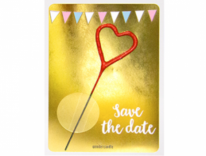 SAVE THE DATE MINI WENSKAART gold