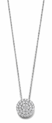 RHODIUM PLATED SET WITH WHITE CZ SILVER