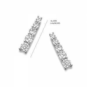 RHODIUM PLATED SET WITH WHITE CZ SILVER