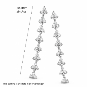RHODIUM PLATED SET WITH WHITE CZ SILVER