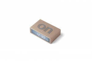 FLIP DIGITAL ALARM CLOCK MATT GOLD