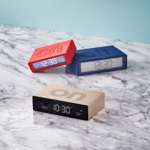 FLIP DIGITAL ALARM CLOCK MATT GOLD