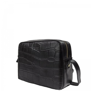 SUE - CLASSIC CROCO LEATHER BLACK