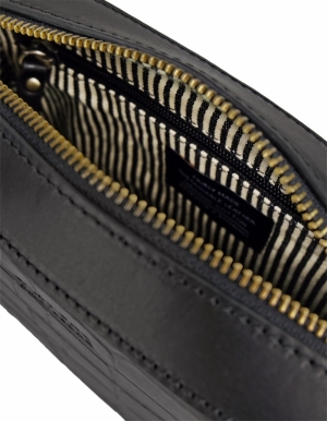 SUE - CLASSIC CROCO LEATHER BLACK