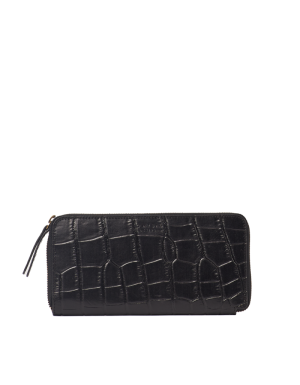 SONNY WALLET - CROCO LEATHER BLACK