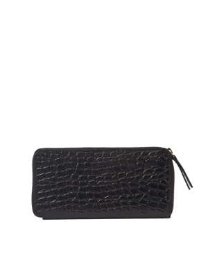 SONNY WALLET - CROCO LEATHER BLACK