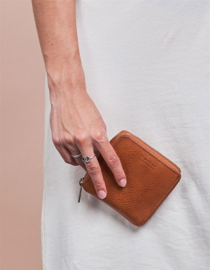 SONNY SQUARE WALLET - STROMBOLI LEATHER COGNAC
