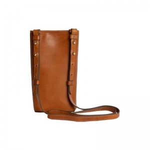 CHARLIE PHONE BAG - CLASSIC  LEATHER COGNAC